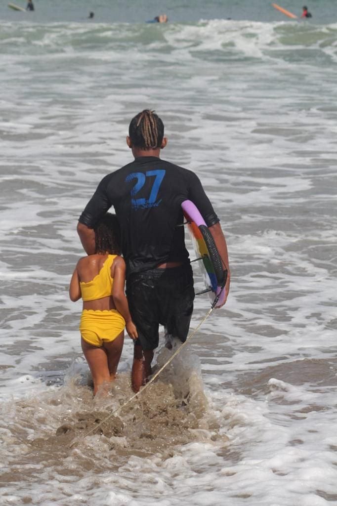 Kids surf lessons Kuta Beach.